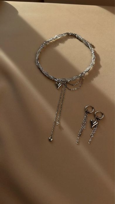 Комплект кольє та сережки в сріблі. Прикраси ручної роботи від lamari