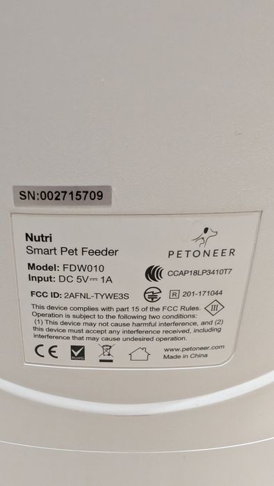 Podajnik karmy Petoneer Nutri Smart Feeder dla psa/kota
