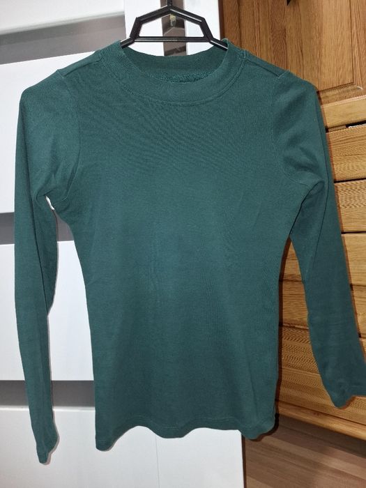 bluzka z golfem butelkowa