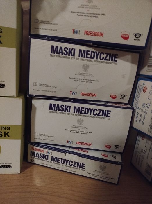 Maseczki jednorazowe 480 szt + 5 przełbic