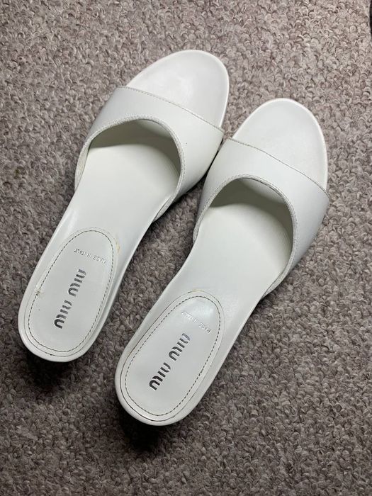 Клоги miu miu натуральна шкіра