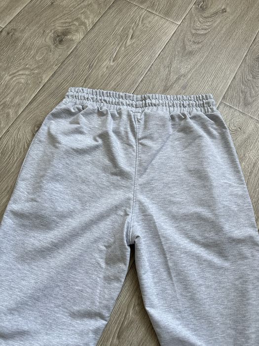 Спортивні штани nike трикотаж двохнитка на резинці xl xxl сірі меланж однотонні найк