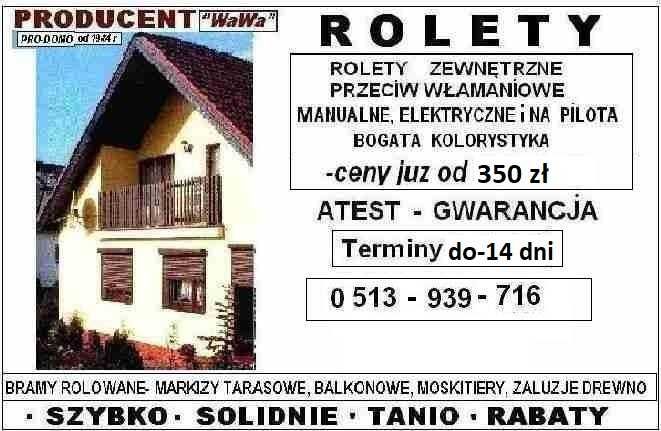 Naprawa rolet i zaluzji, montaz. Rabaty tanio.