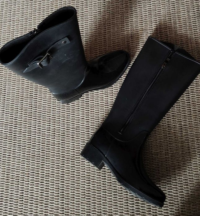 Kalosze czarne gumowce rozmiar 36 na zamki jak nowe