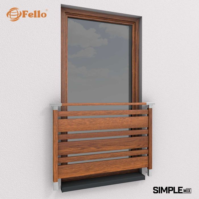 Balustrada francuska balkon barierka dekor drewna okienna poręcz