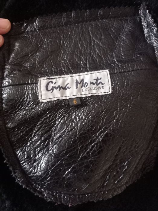 Дублёнка женская натуральная чёрная 44 р. Турция