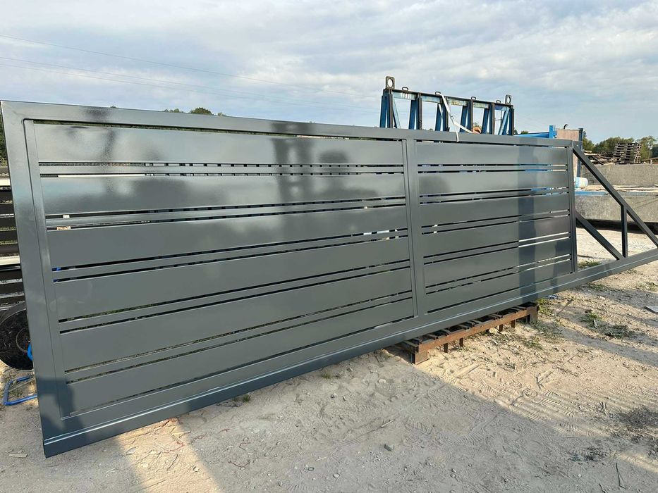 Bramy przesuwne i dwuskrzydłowe pod wymiar ocynk od 3 do 12 m długości