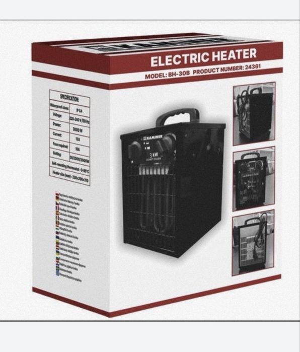 Польша 3 Квт Тен Новые Тепловые вентиляторы Тепловая пушка обогревател