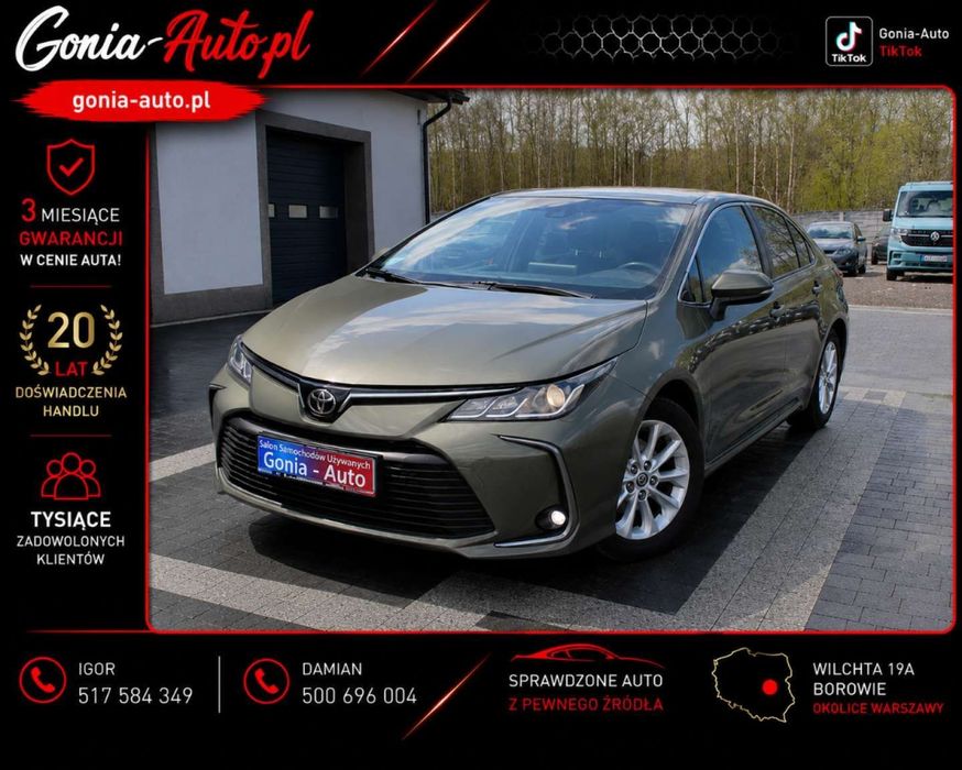Toyota Corolla Gwarancja_Gaz Landi Renzo_Kamerka_Oliwkowa Piękna !!!