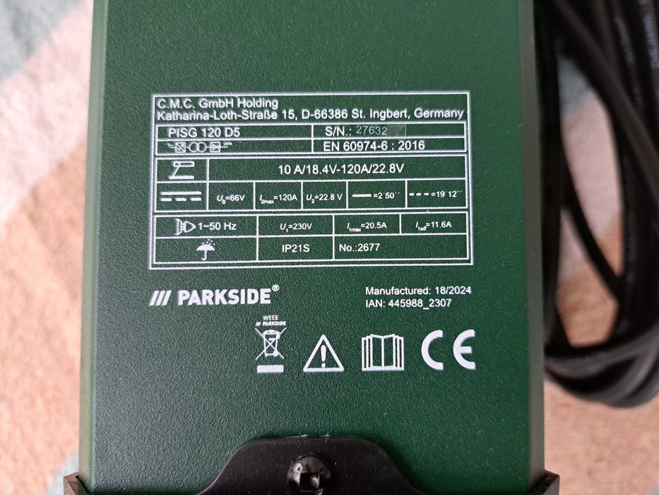 PARKSIDE Сварочний апарат, сварка. Інверторний зварювальний апарат