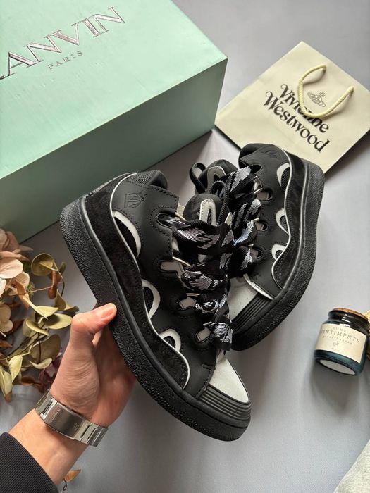 Кросівки Lanvin Curb 'Black Grey'