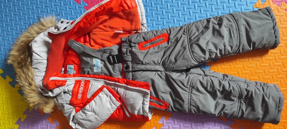 Зимовий дитячий пуховий костюм(куртка та комбінезон/штани)