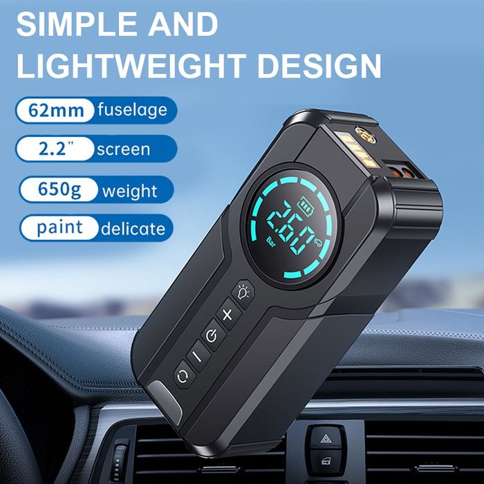 Пусковий пристрій 4в1 Jump Starter + Компресор 10000mAh (Бустер)