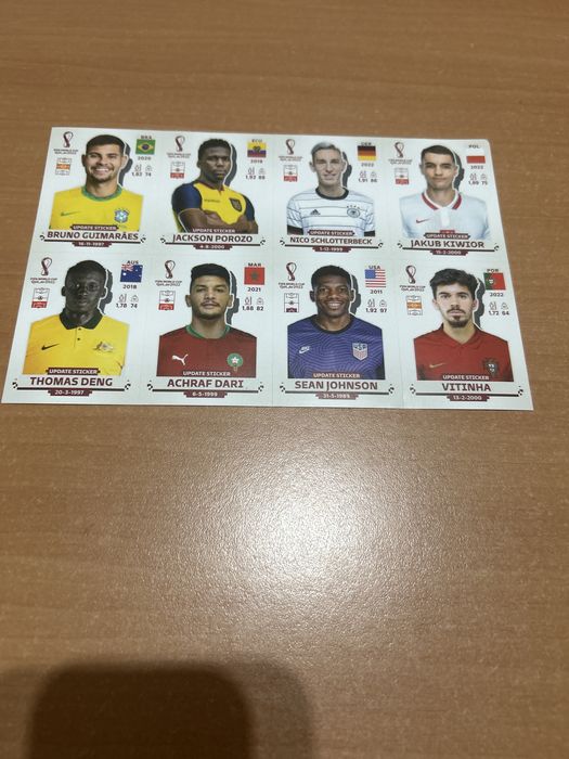 Tenho 80 cromos Update Sticker do mundial do Catar 2022