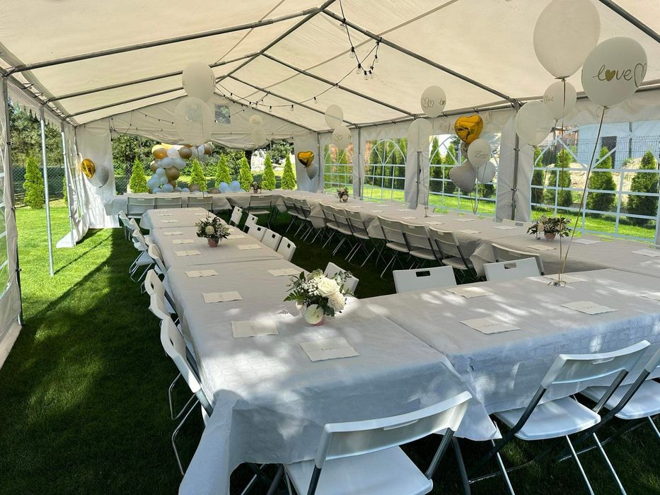 Namioty imprezowe namiot imprezowy z podestem modrzewiowym