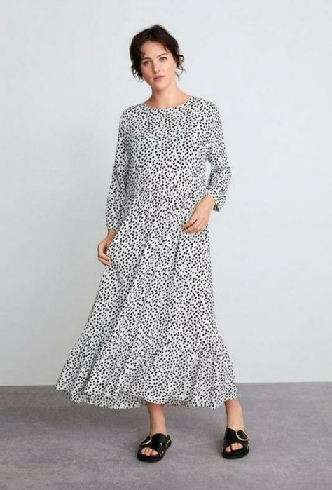 Платье в горох zara, сарафан hm, p.M