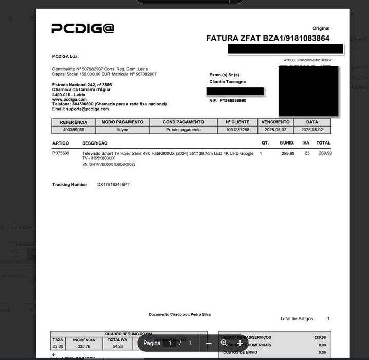 Vendo TV Haier H55K800UX de 55 polegadas com suporte.