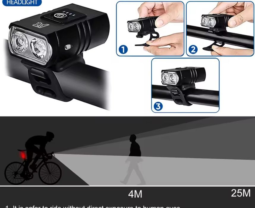 Super potente lanterna de bicicleta