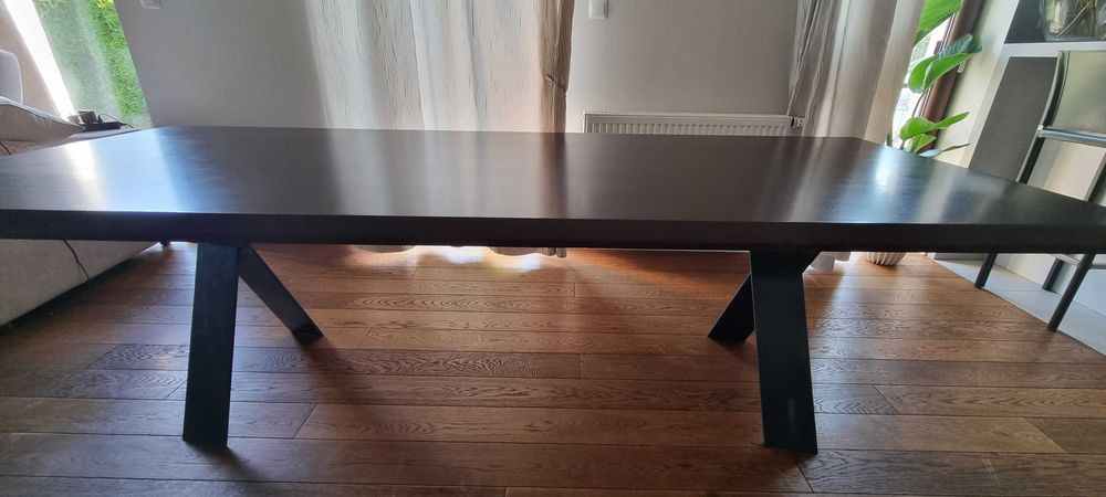 Stół z mdf pokryty fornirem 250x100x76