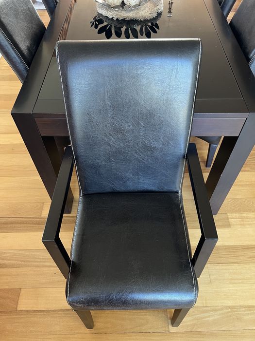 Mesa de jantar extensível + 6 cadeiras
