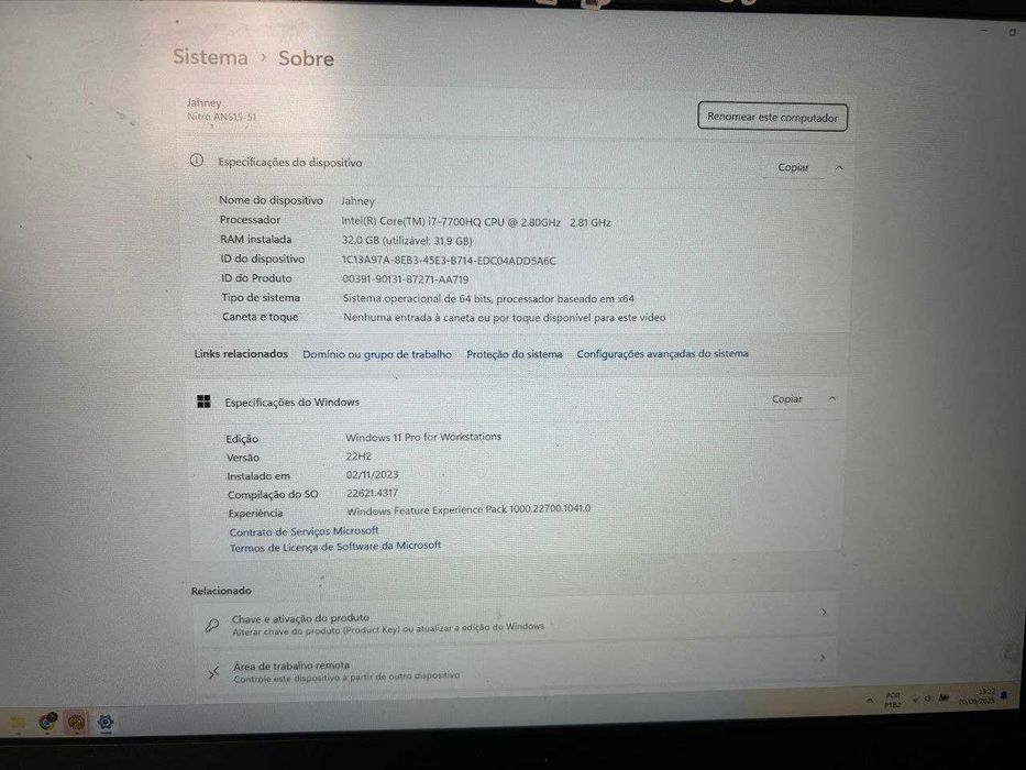 Notebook Acer Nitro 5 – Desempenho Poderoso para Jogos e Edição