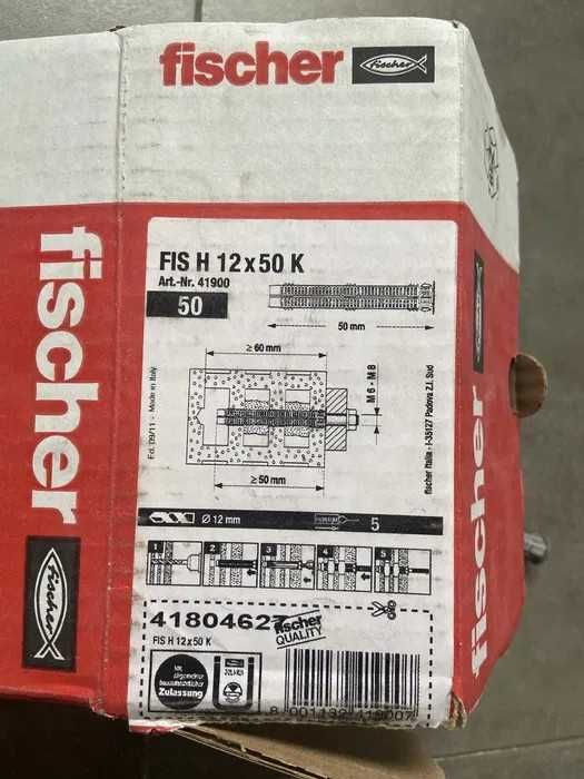 caixa de buchas Fischer FIS H 12x50 K