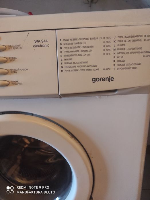 Tanio Pralka Gorenje wa 944 na części
