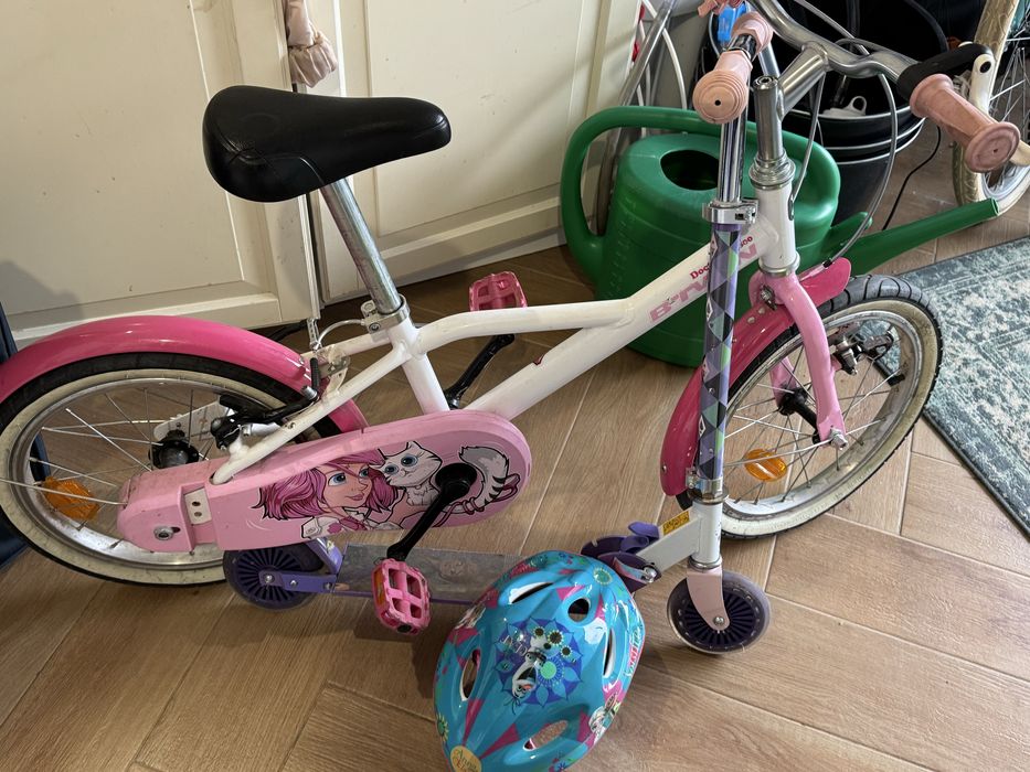 Rowerek 16 + hulajnoga + kask