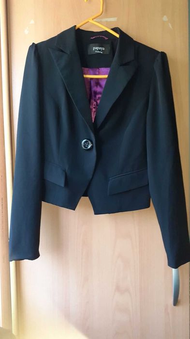 Blazer curto preto - Papaya