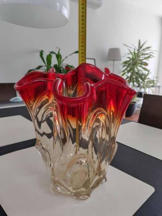 Vaso de vidro Murano