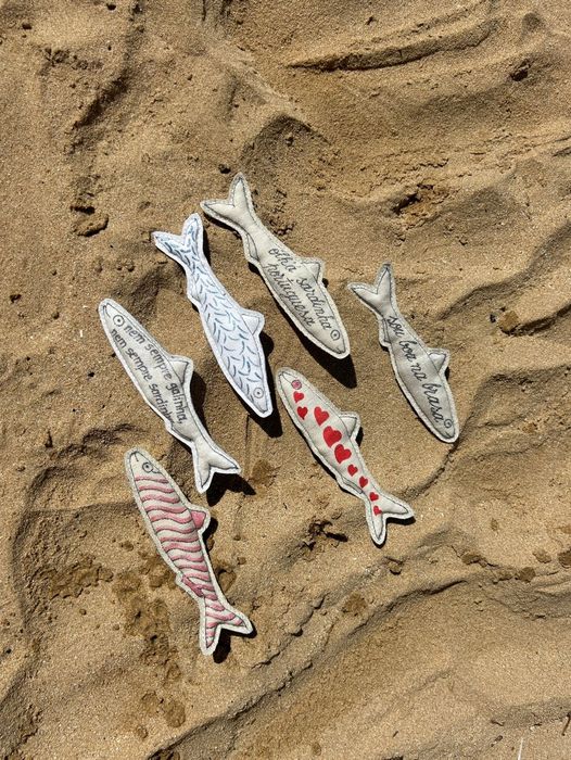 Sardinha em tecido, personalizável