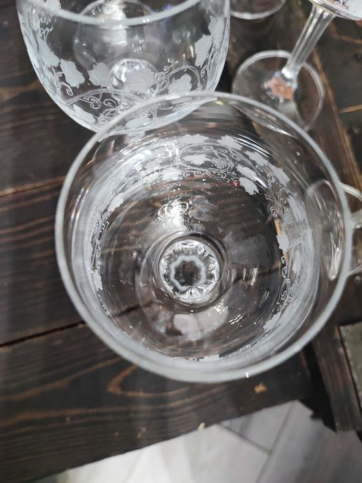 Kieliszki kryształowe do wina Bohemia unikatowe