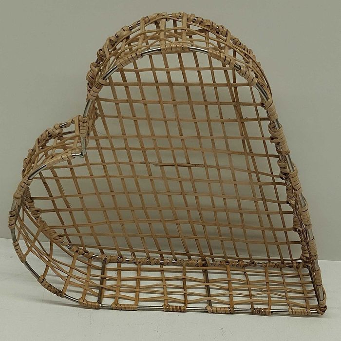 Coração Cesto Rattan