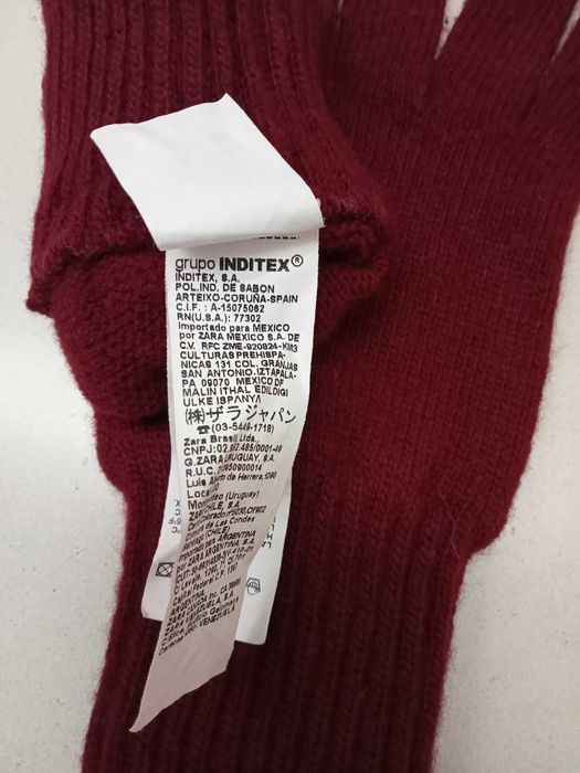 Luvas bordeaux da Zara