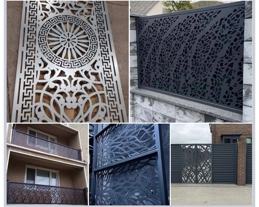 Лазерна різка металу Декоративні металеві вставки Ворота жалюзі Паркан