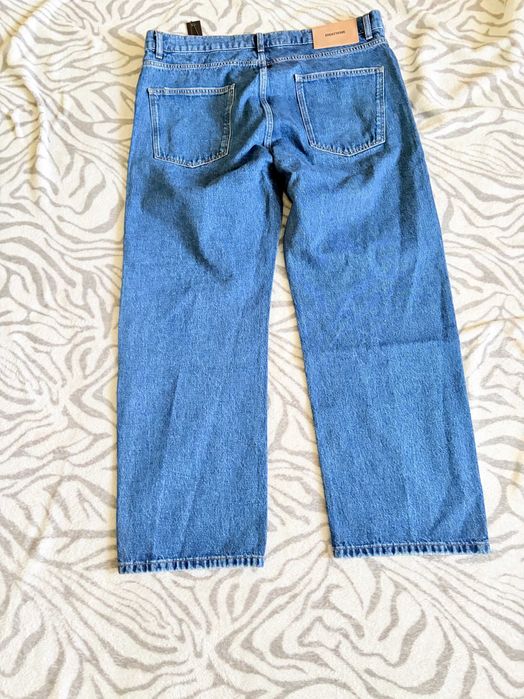 Spodnie Jeansy Straight Leg BELTED DENIM