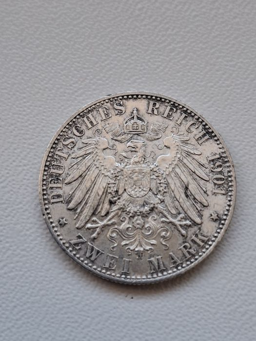 Srebrne 2 marki 1901 A Prusy – 200 lat Królestwa