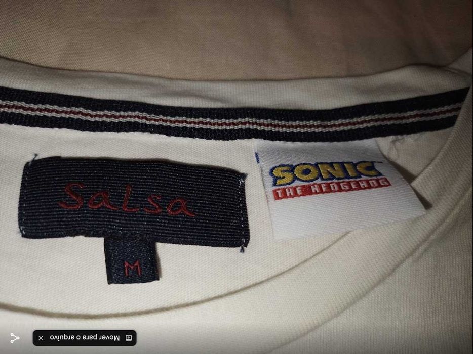 T Shirt Salsa Sonic the Hedgehog Branca