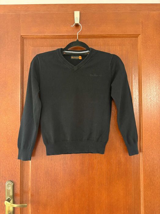 Czarny sweter dla chłopca Ben Sherman rozmiar 9/10 lat, 140 cm
