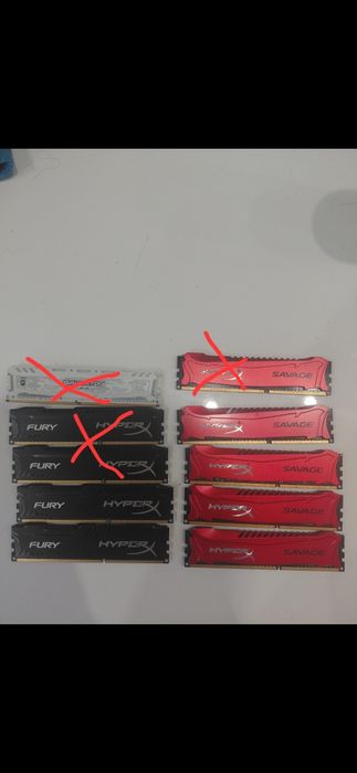 Pamięć RAM HyperX DDR3/DDR4 4GB dużo kości