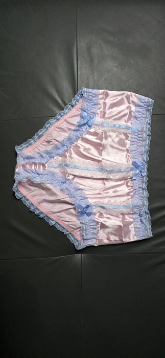 Nowe Frywolne Majtki Satynowe Z Koroneczkami Roz. XL/42/14