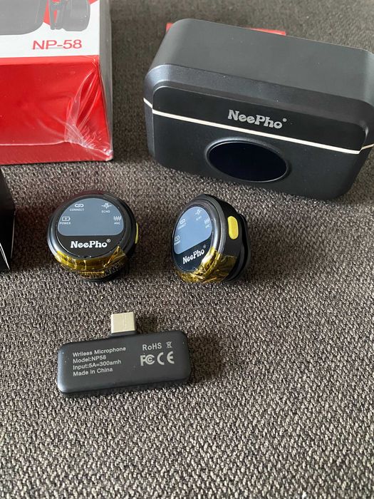 Петличний бездротовий мікрофон NeePho NP-58 2 шт. з кейсом Type-C