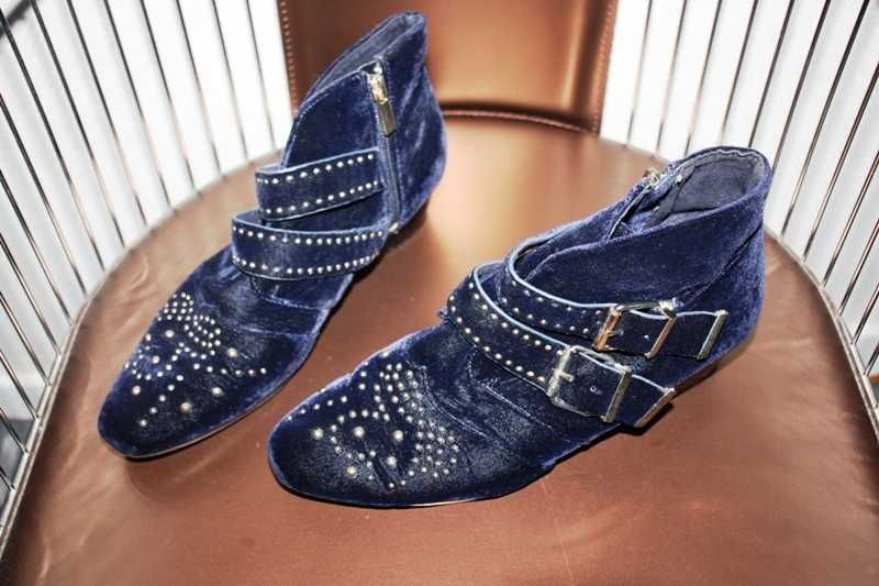 Botins azuis sales