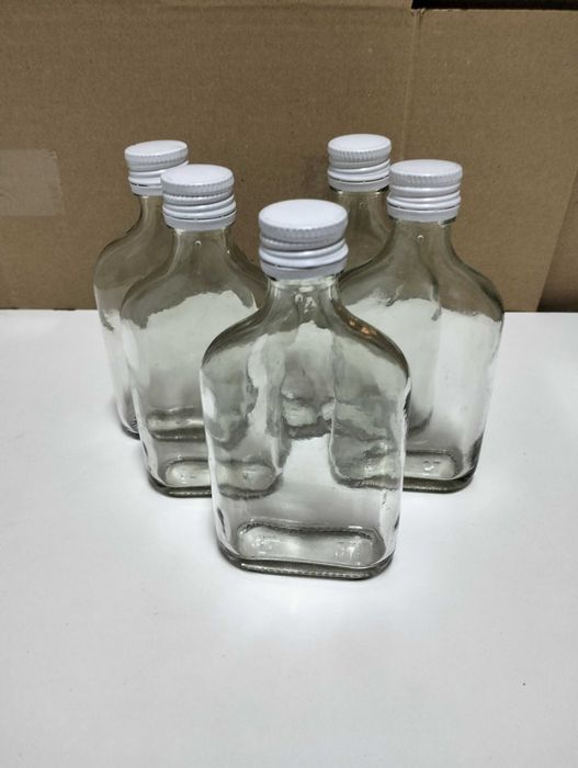 Butelki szklane 175 ml, 5 szt., piersiówki