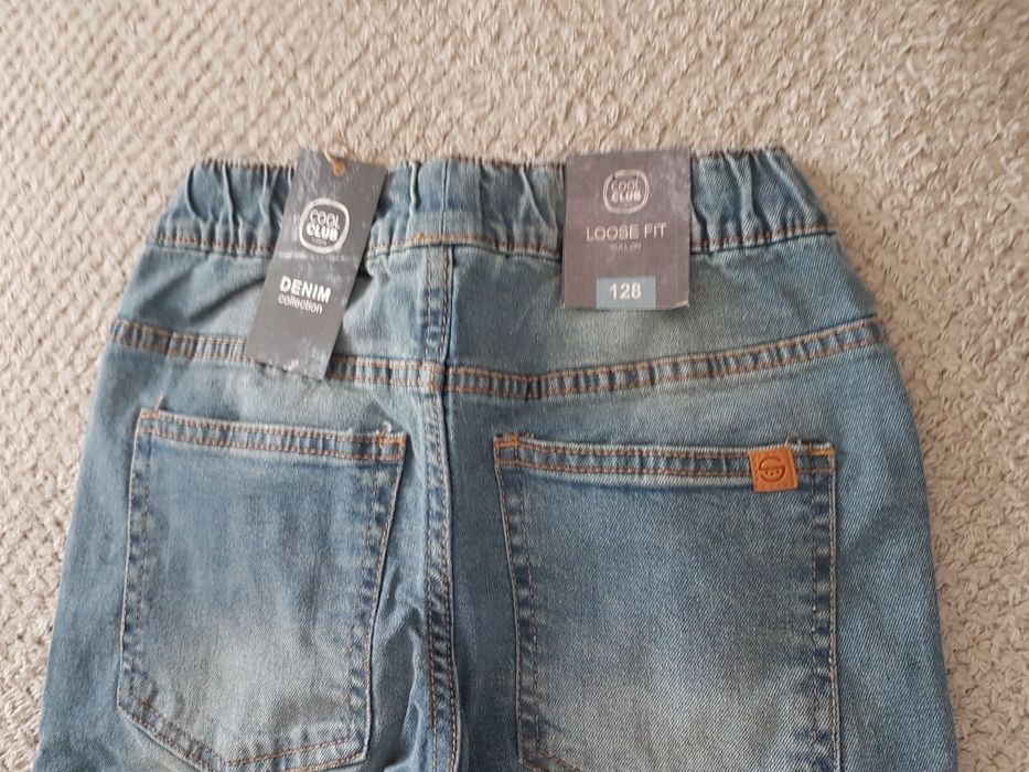 Nowe spodnie jeans chłopiec 128 Smyk Cool Club regulacja gumkka