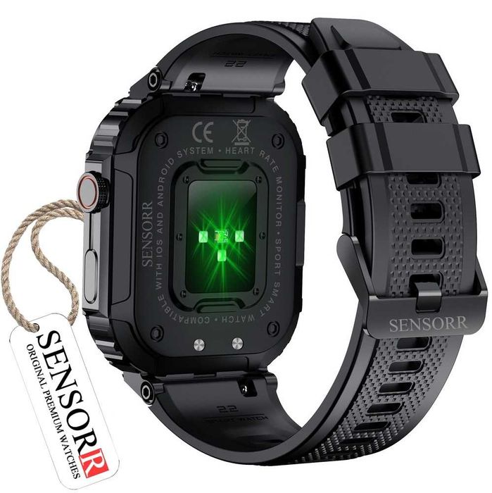 Mocny Wojskowy Zegarek Męski SMARTWATCH ROZMOWY SMS Oryginalny SENSORR