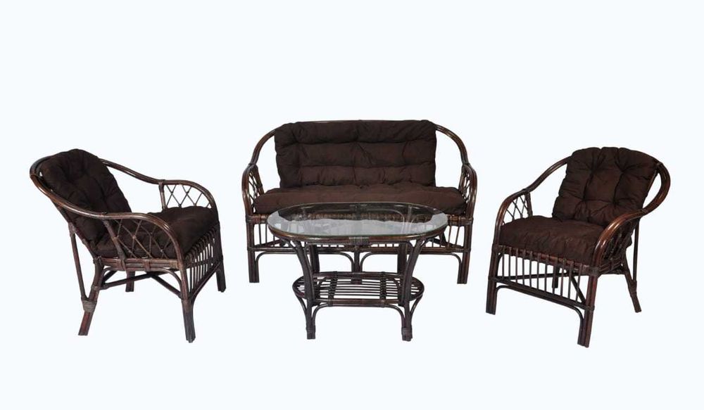 Eldar zestaw meble ogrodowe z rattanu naturalnego Jaskier