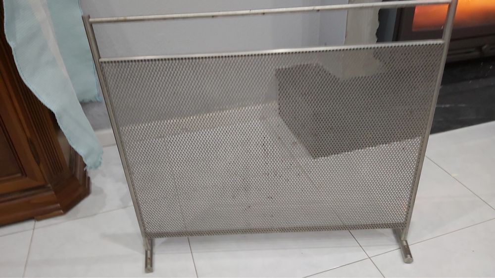 Frontal de lareira em inox
