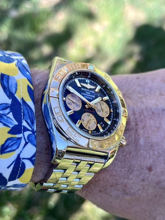 Breitling  chronomat 44 stal & zloto