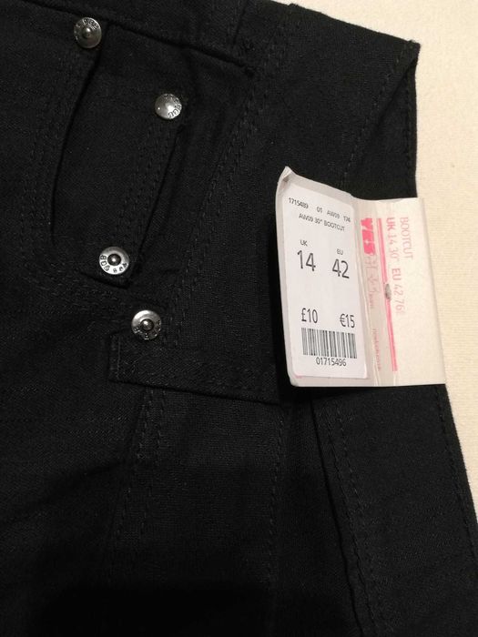 Spodnie damskie nowe czarne YES fason bootcut rozmiar 42